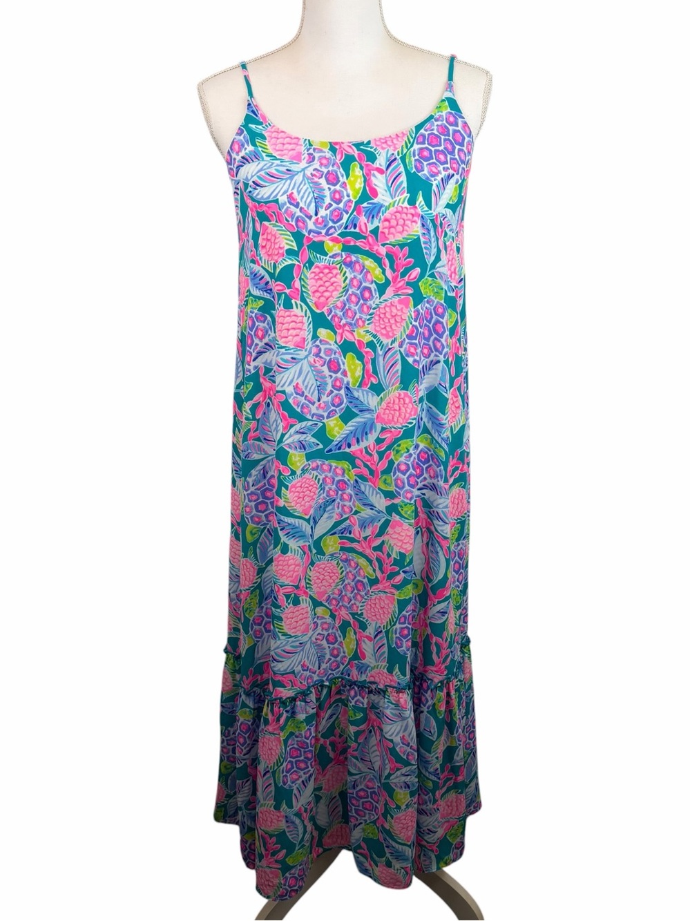 Lilly Pulitzer | Winnie Floral Tank Ruffle Hem Midi Dress